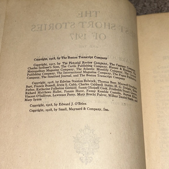 The Best Short Stories of 1917 and the Yearbook of the American Short Story - Picture 3 of 11